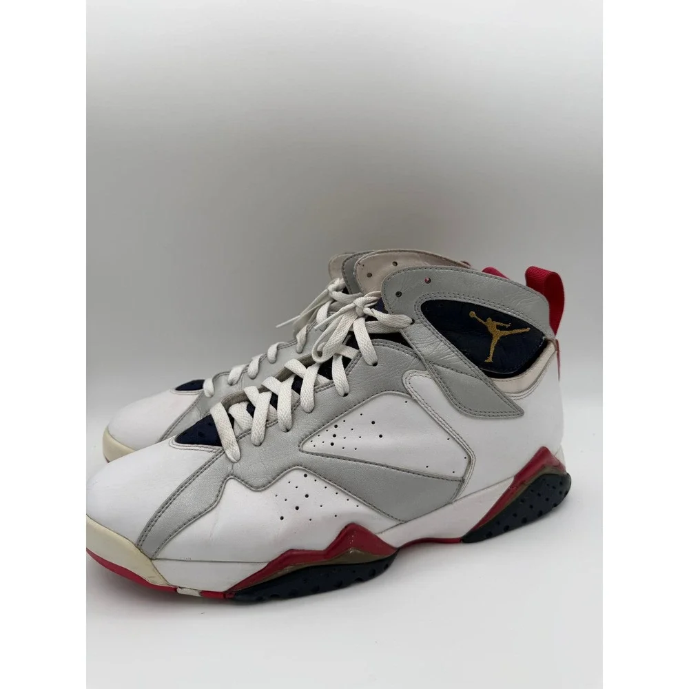 Nike Air Jordan 7 Retro Olympic 2012 White Gold Obsidian 304775-135 Mens 10.5